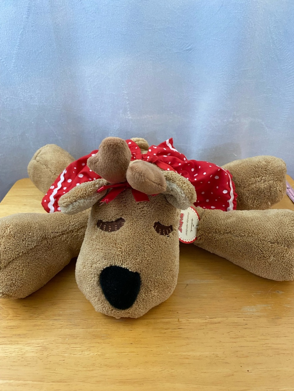 Vintage 1984 Hallmark Rhonda Reindeer Large Stuffed Christmas Bean Plush